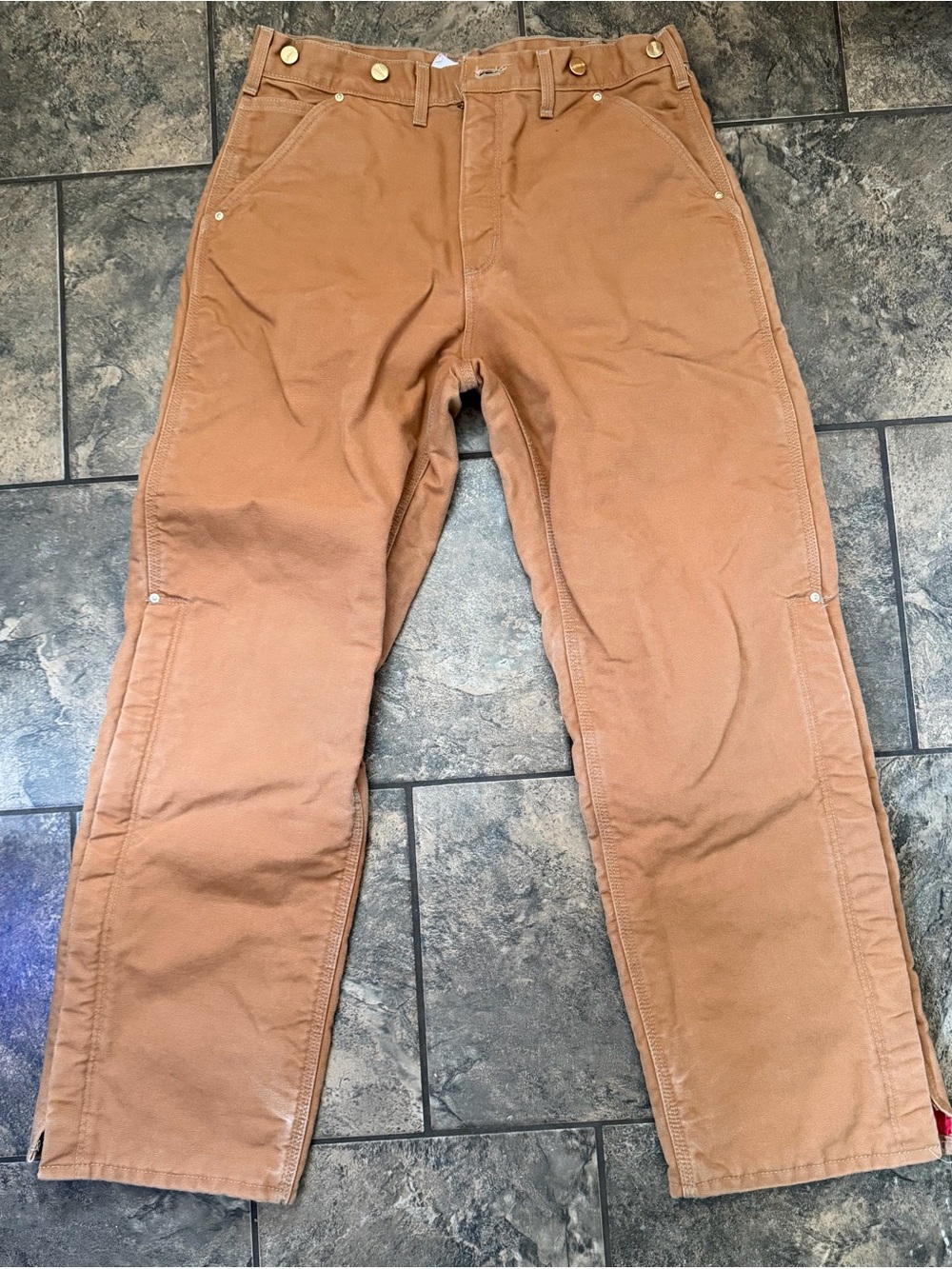 Vintage Carhartt Men's Pants in Brown/Tan